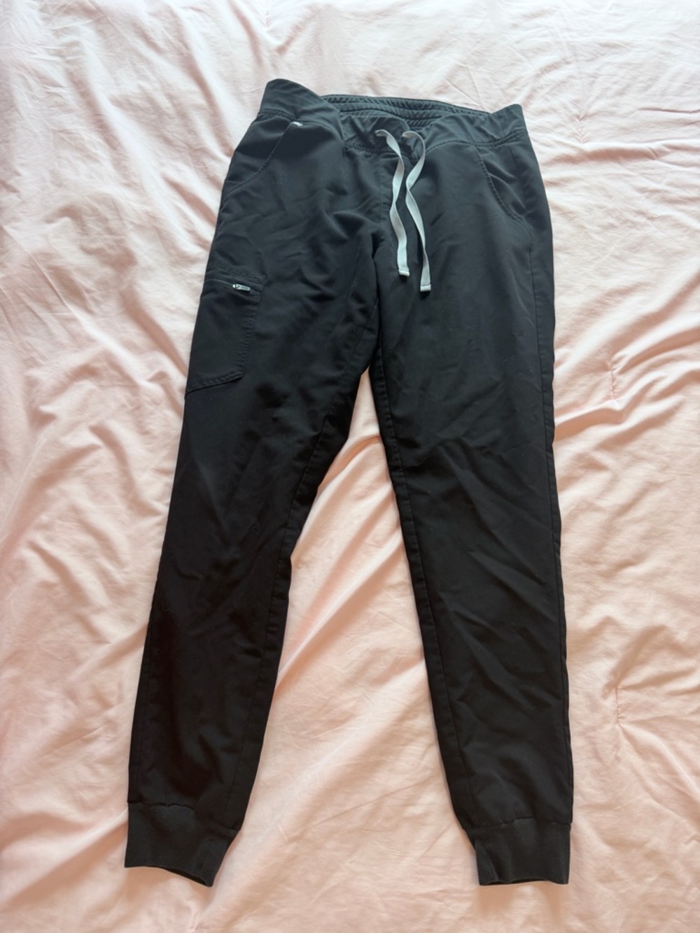 FIGS Women’s Black Jogger Pants with Contrast Drawstring